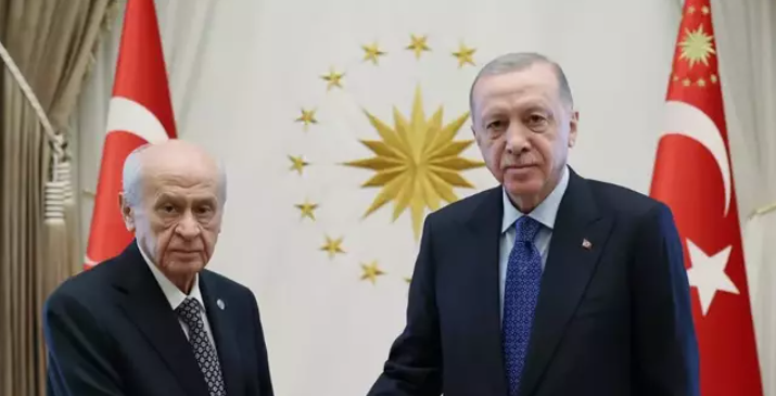 Erdoğan-Bahçeli görüşmesi sona erdi