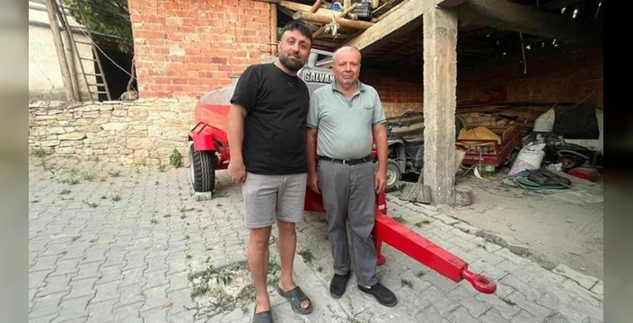 Orman yangınında yardım eden çiftçiye yeni su tankeri hediye edildi