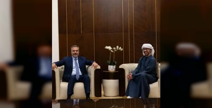 Dışişleri Bakanı Fidan, BAE'deki temaslarında mevkidaşı Al Nahyan ile bir araya geldi