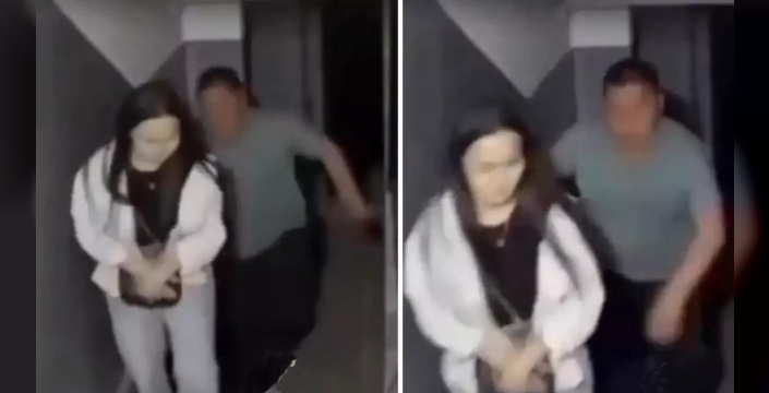 Apartman girişinde korkunç anlar: Minik kıza dehşet anları güvenlik kamerasında!
