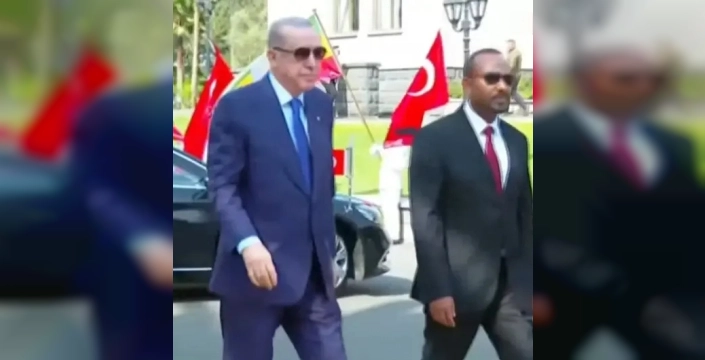 Cumhurbaşkanı Erdoğan, Etiyopya'da resmi törenle karşılandı