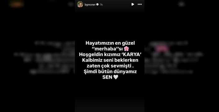 Begüm Öner ve Ceyhun Fersoy, bebeklerinin ismini duyurdu: Karya!