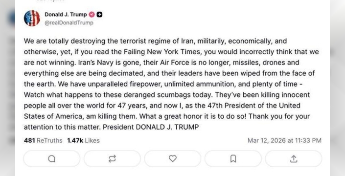 Trump'tan İran'a sert mesaj: Bugün ne olacağını izleyin