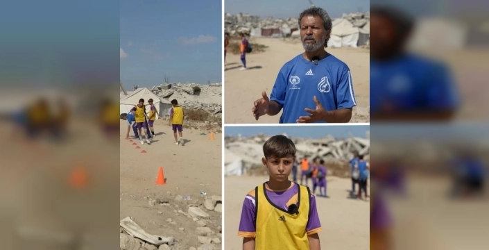 Gazze'de futbol hayalleri yıkımın ortasında sürüyor