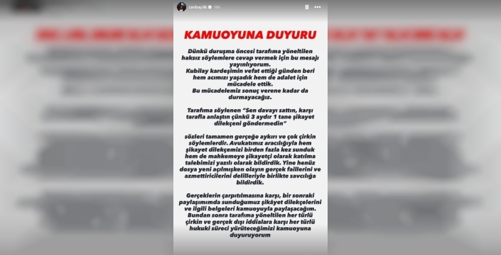 Rapçi Canbay'dan cinayet davası iddialarına sert yanıt