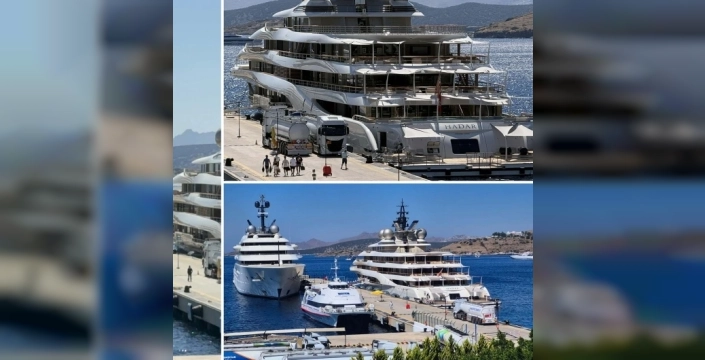 Bodrum'da servet buluşması: 1 milyar dolarlık iki dev yat yakıt ikmali için tankerleri seferber etti