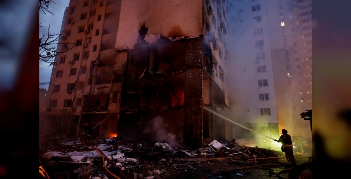Kiev'e yönelik ağır saldırılarda 8 can kaybı